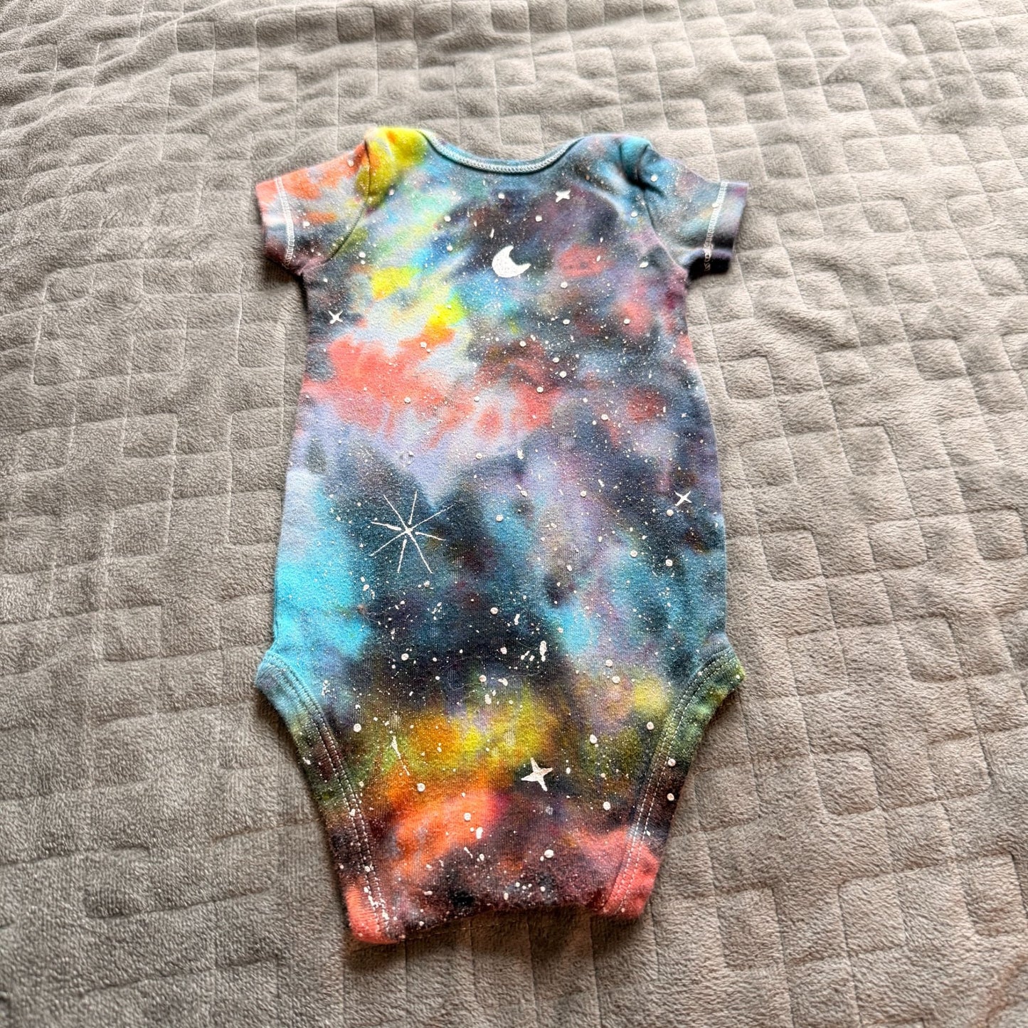 Galaxy Dyed Baby Onesie || 6 Months, Upcycled ♻️