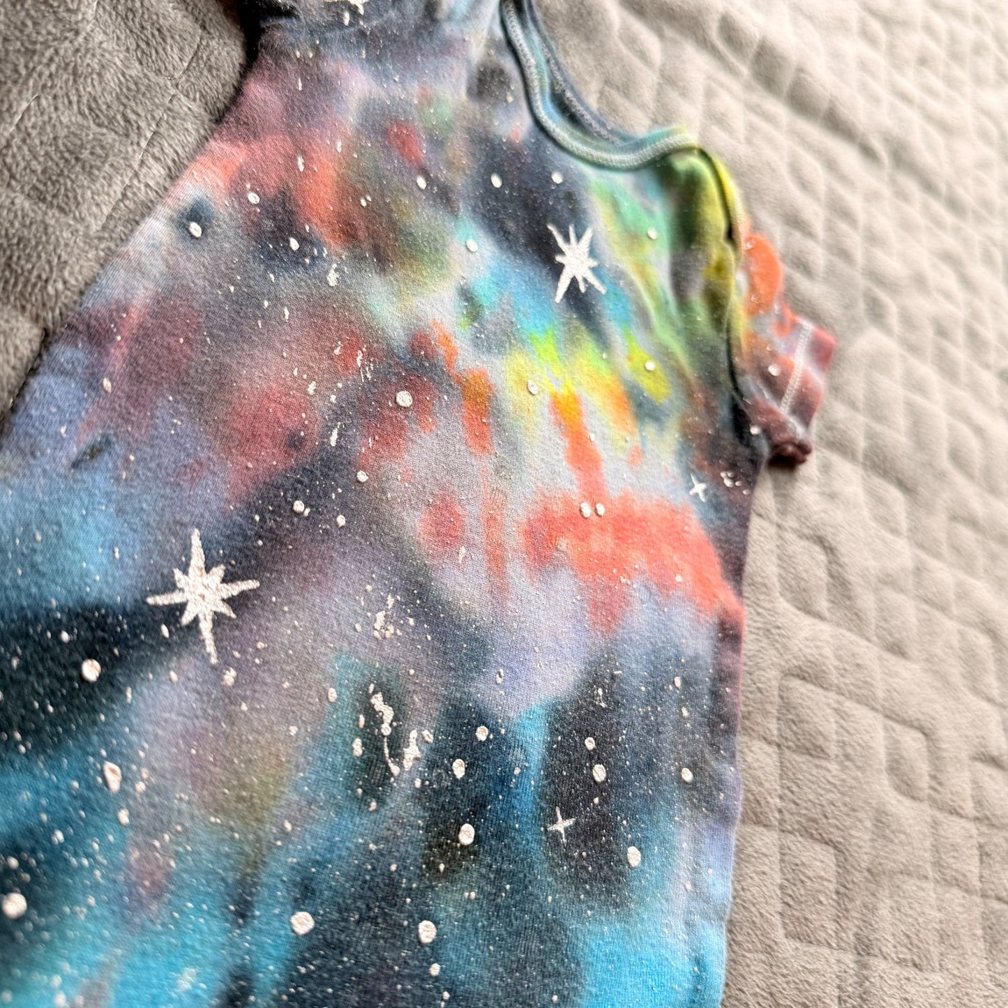 Galaxy Dyed Baby Onesie || 6 Months, Upcycled ♻️