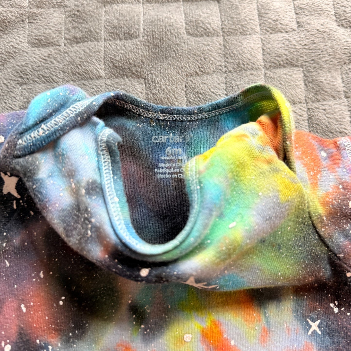 Galaxy Dyed Baby Onesie || 6 Months, Upcycled ♻️