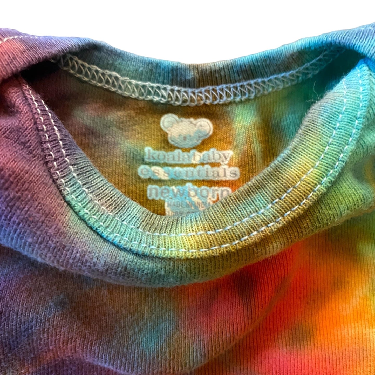 Rainbow Spiral Tie Dyed Bodysuit || Newborn, Upcycled ♻️