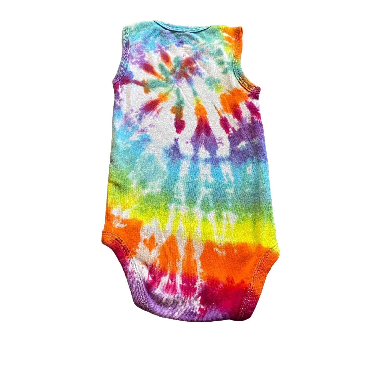 Rainbow Spiral Tie Dye Baby Bodysuit || 9 Months