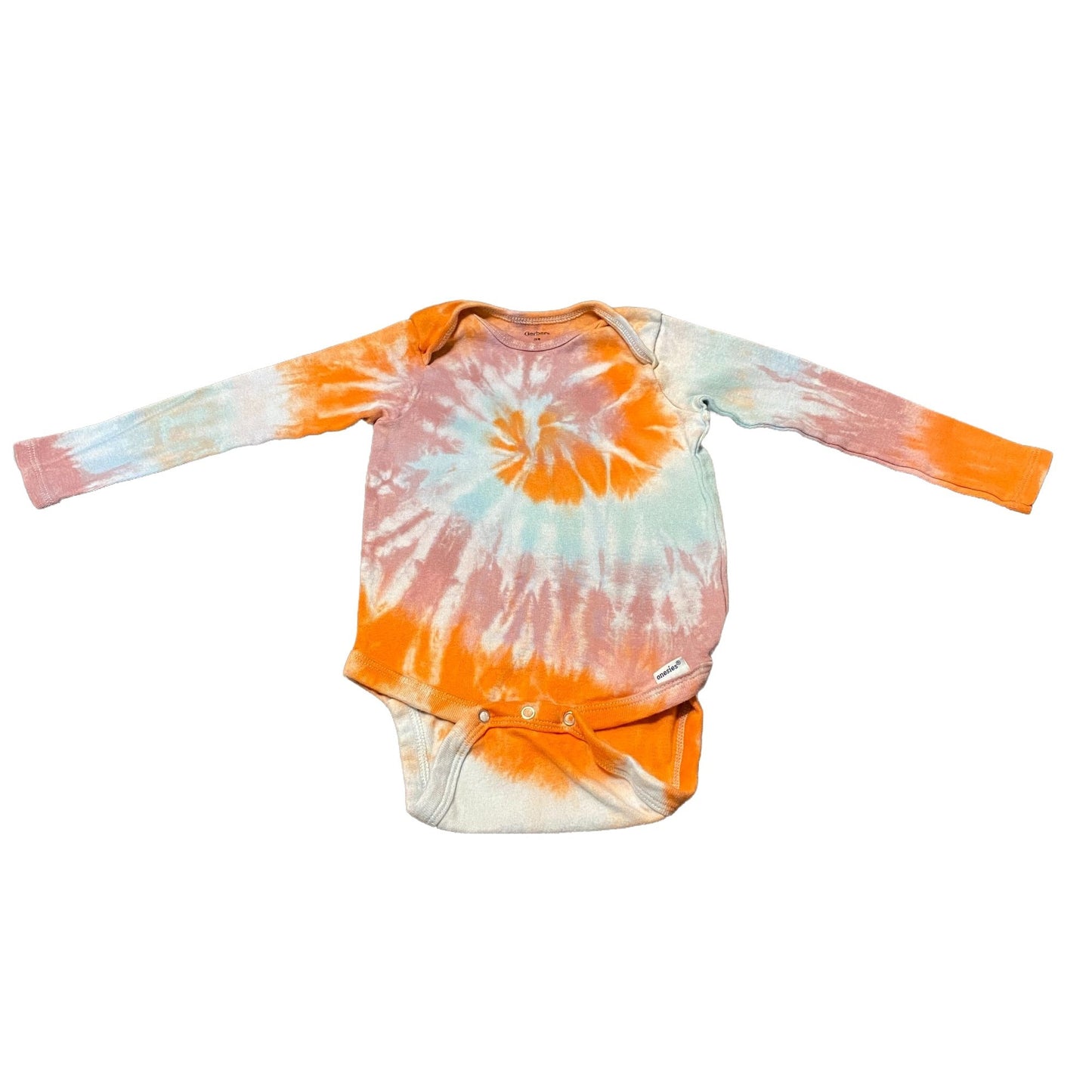 Pastel Spiral Tie Dye Baby Bodysuit || 24 Months