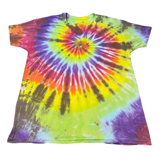 Rainbow Spiral Tie Dye Adult Tee || Medium
