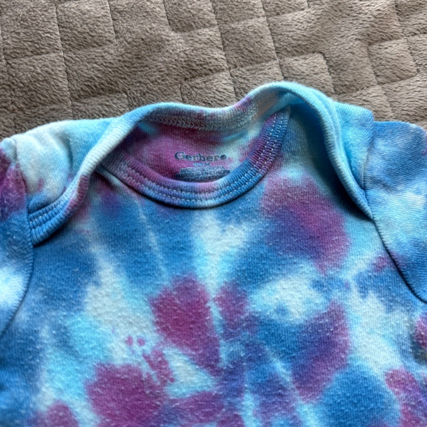 Tie Dyed Onesie || 0-3 Months, Upcycled ♻️