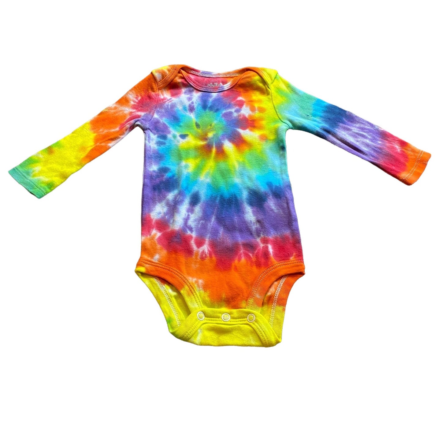 Rainbow Spiral Tie Dye Baby Bodysuit || 3-6 Months