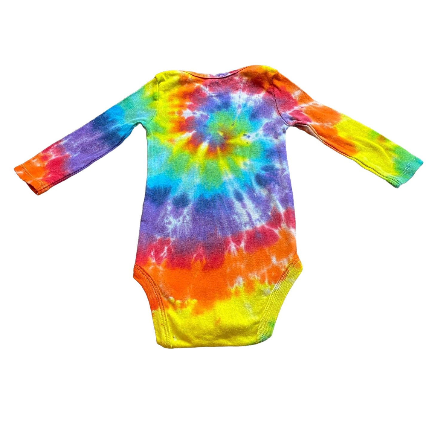 Rainbow Spiral Tie Dye Baby Bodysuit || 3-6 Months