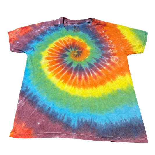 Rainbow Spiral Tie Dye Adult Tee || Medium