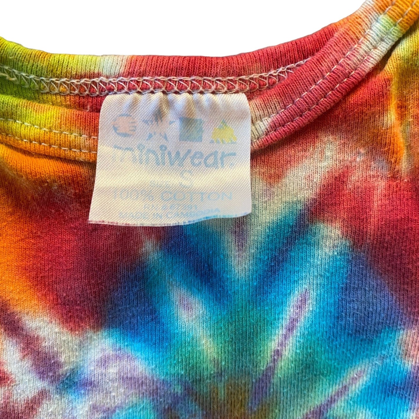 Rainbow Spiral Tie Dyed Bodysuit || 0-3 Months, Upcycled ♻️