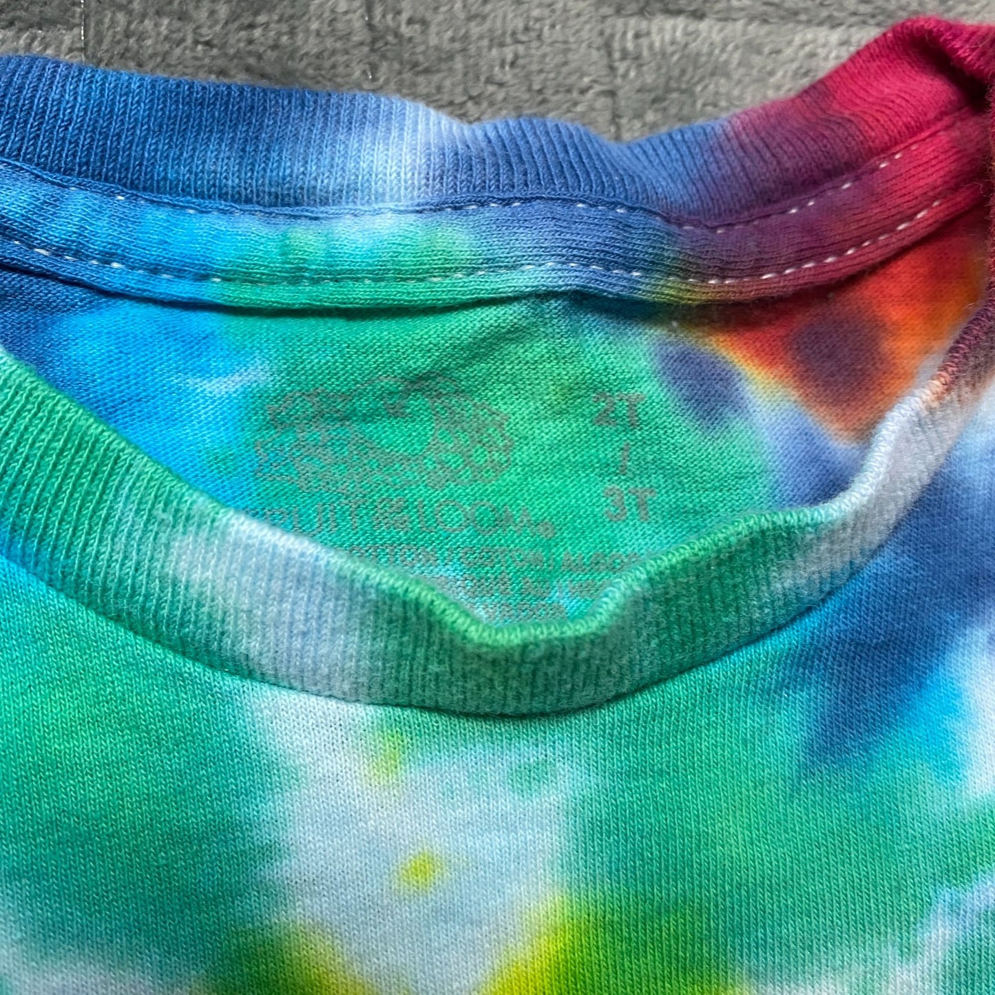 Rainbow Spiral Tie Dye Toddler Tee Shirt || 2T / 3T