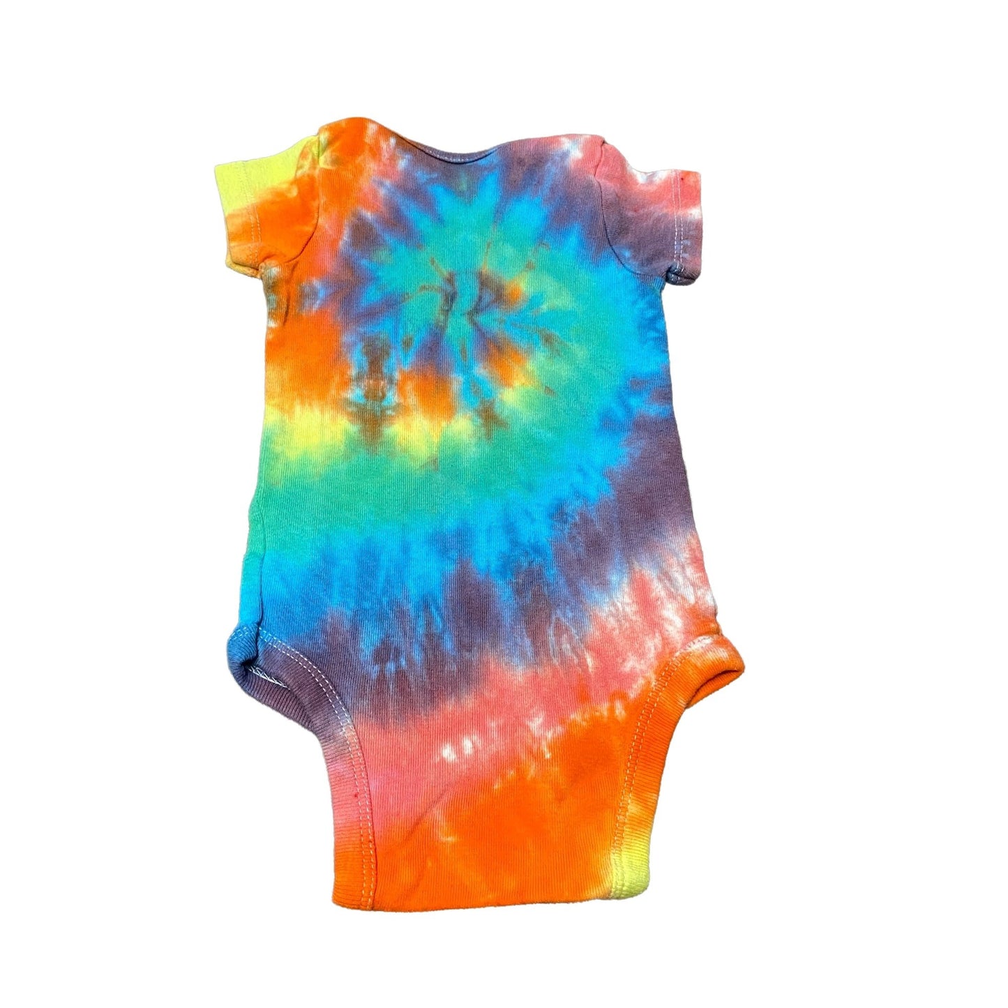 Rainbow Spiral Tie Dye Baby Bodysuit || 6-9 Months