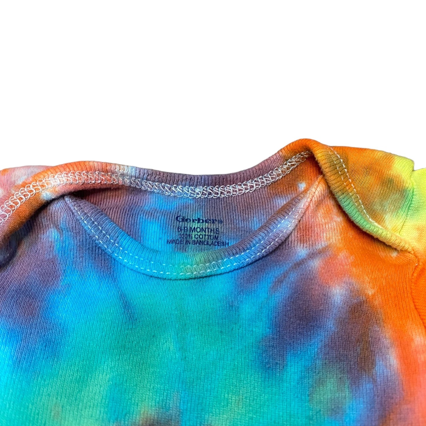 Rainbow Spiral Tie Dye Baby Bodysuit || 6-9 Months