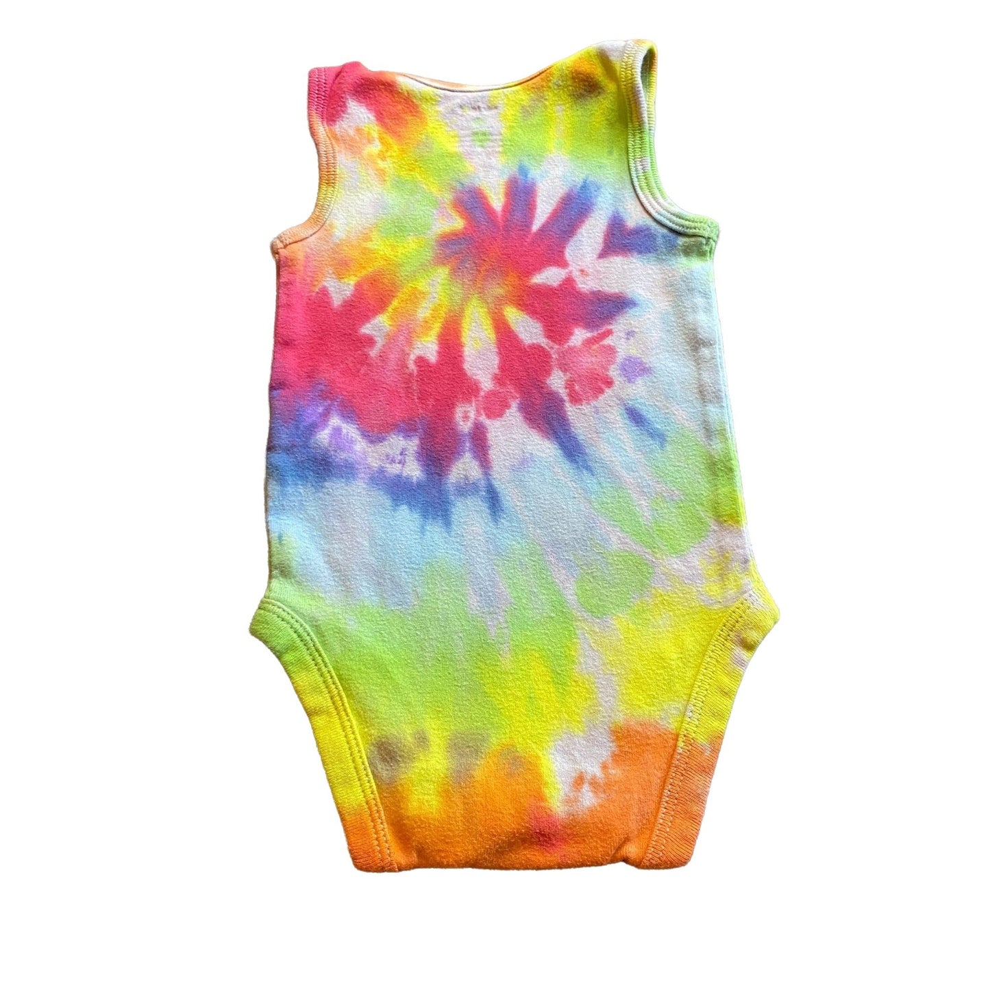 Pastel Rainbow Spiral Tie Dye Baby Bodysuit || 3M