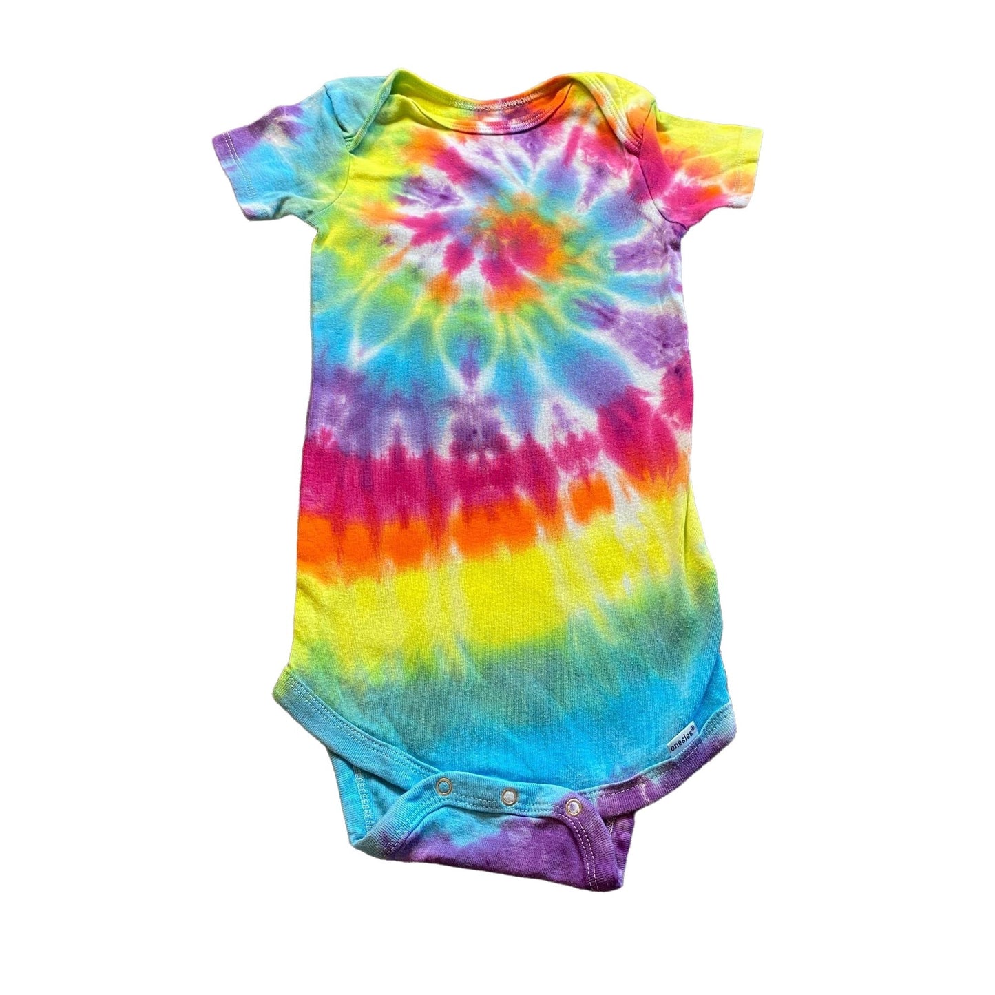 Rainbow Spiral Tie Dye Baby Bodysuit || 3T