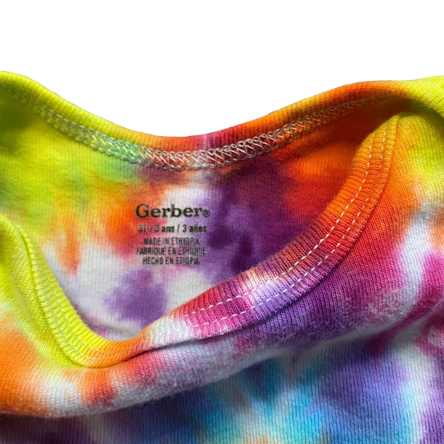 Rainbow Spiral Tie Dye Baby Bodysuit || 3T