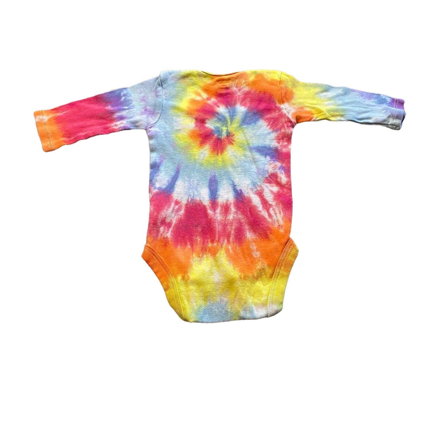Rainbow Spiral Tie Dye Baby Bodysuit || 3-6 Months