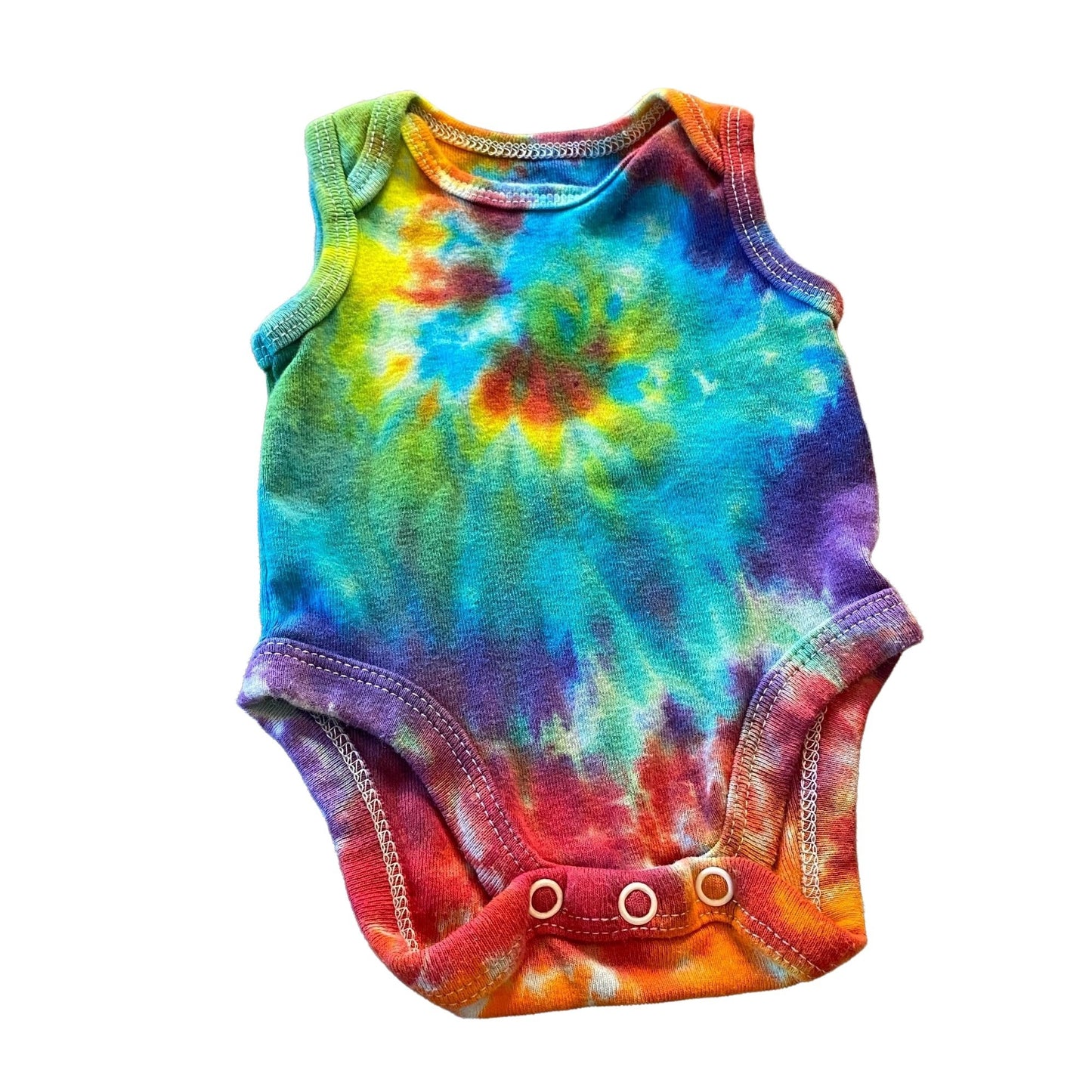 Rainbow Spiral Tie Dyed Bodysuit || Preemie