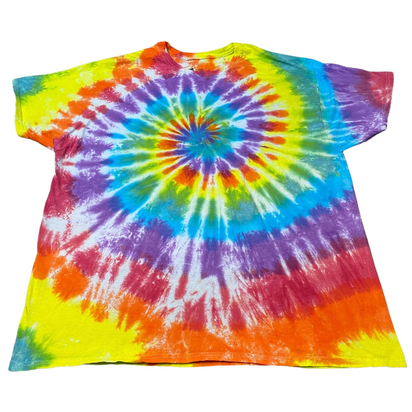 Rainbow Spiral Tie Dye Adult Tee || 2XL