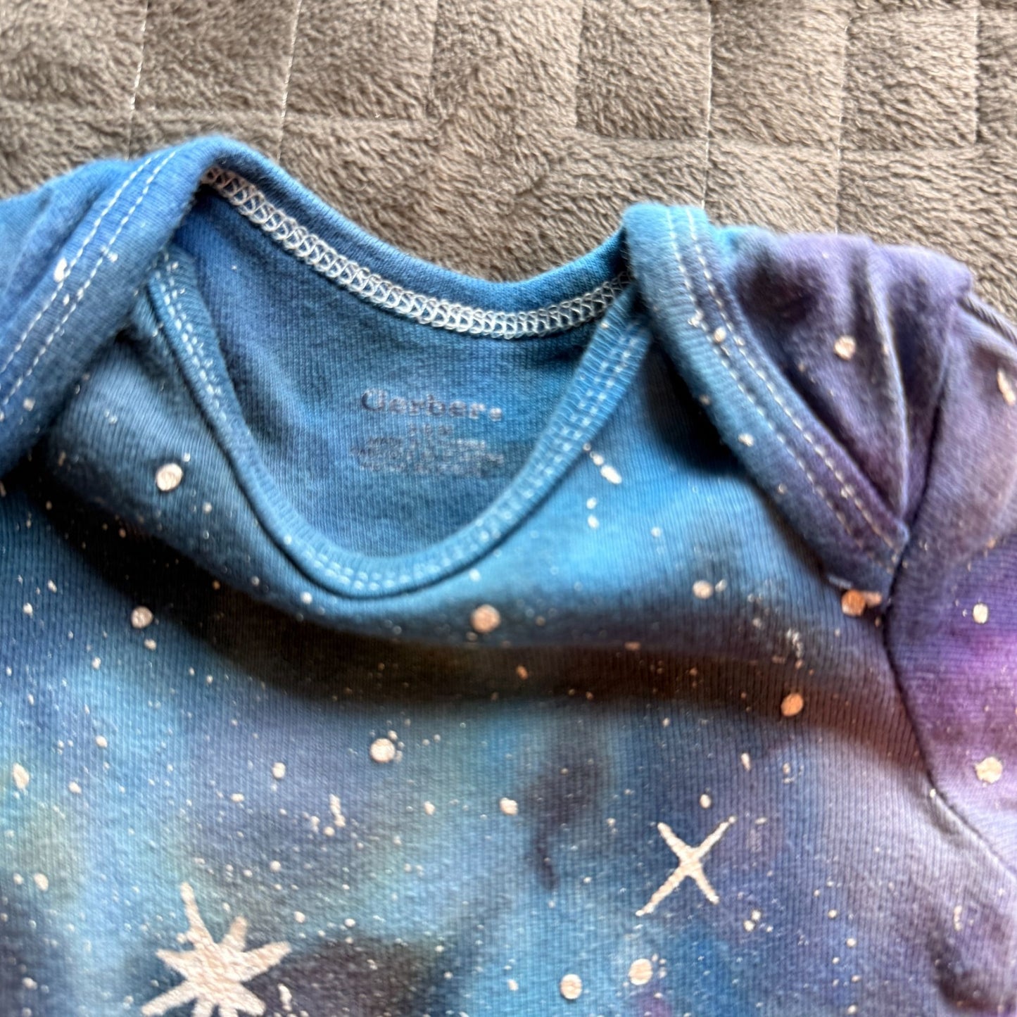 Galaxy Dyed Baby Onesie || 3-6 Months, Upcycled ♻️