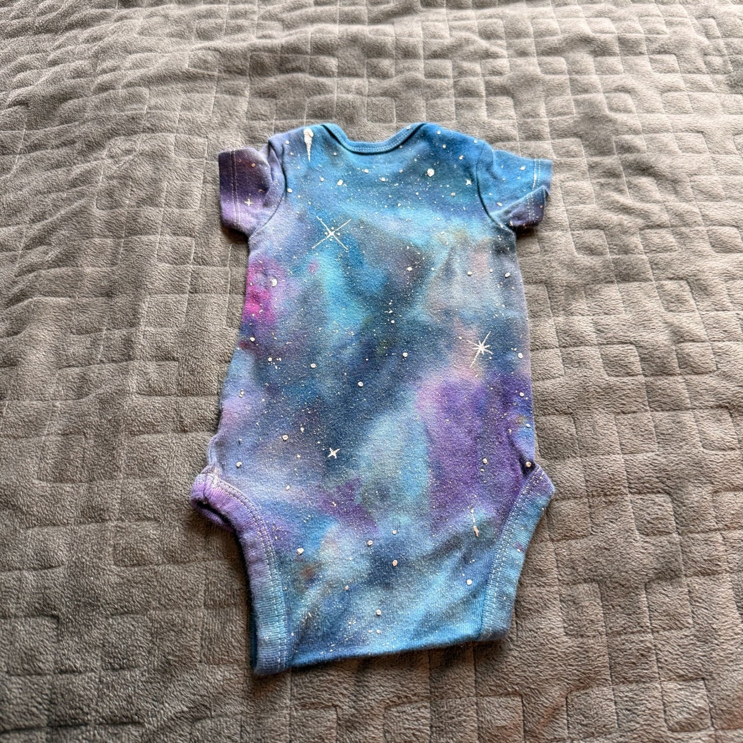 Galaxy Dyed Baby Onesie || 3-6 Months, Upcycled ♻️