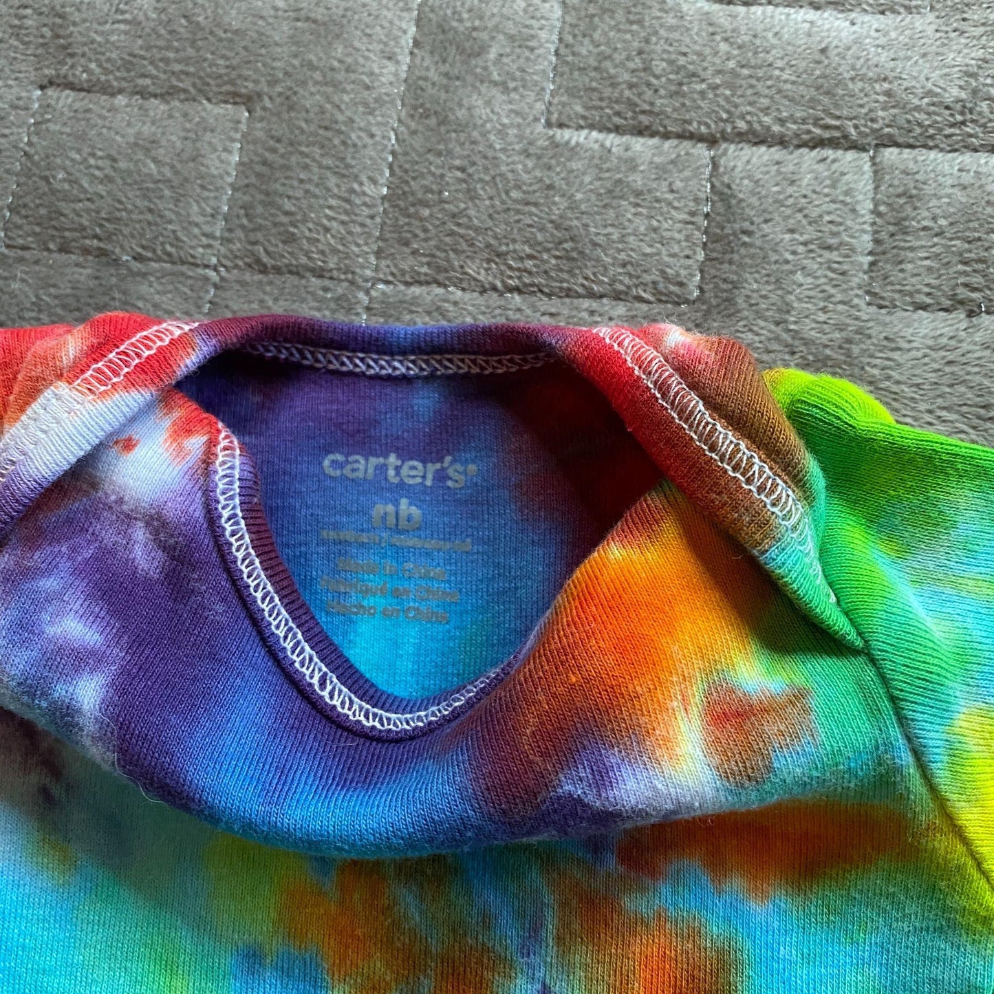 Rainbow Spiral Tie Dye Baby Bodysuit || Newborn