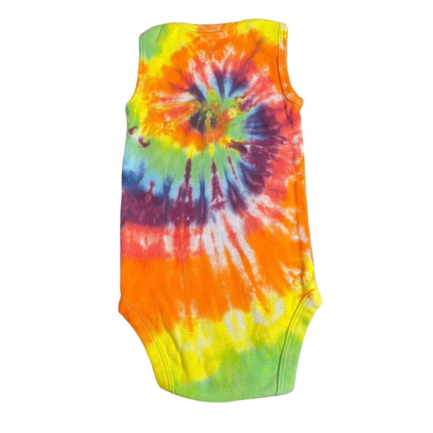 Rainbow Spiral Tie Dye Baby Bodysuit || 9 Months