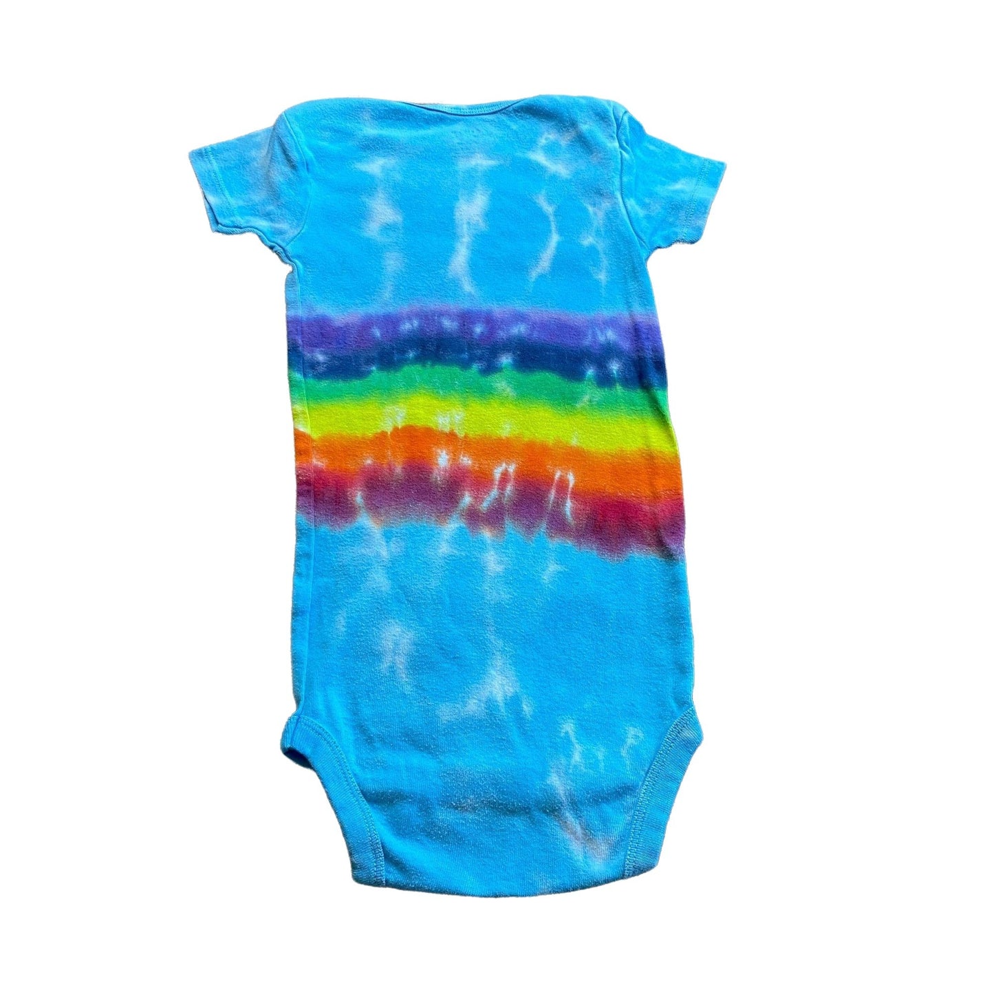 Rainbow Stripe Tie Dye Baby Bodysuit || 24 Months