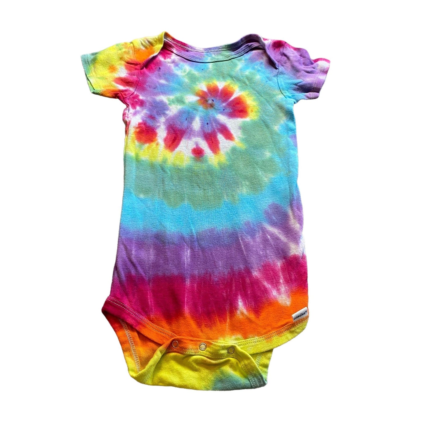 Rainbow Spiral Tie Dye Baby Bodysuit || 4T