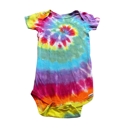 Rainbow Spiral Tie Dye Baby Bodysuit || 4T