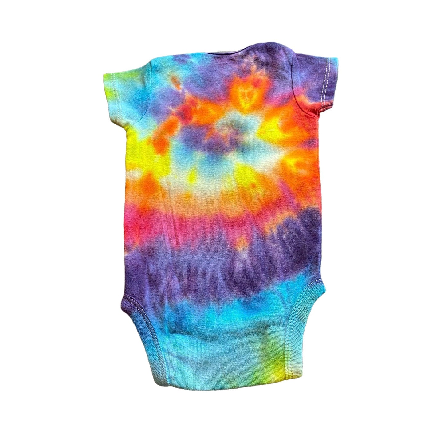 Pastel Rainbow Spiral Tie Dye Baby Bodysuit || 3-6 Months, upcycled ♻️