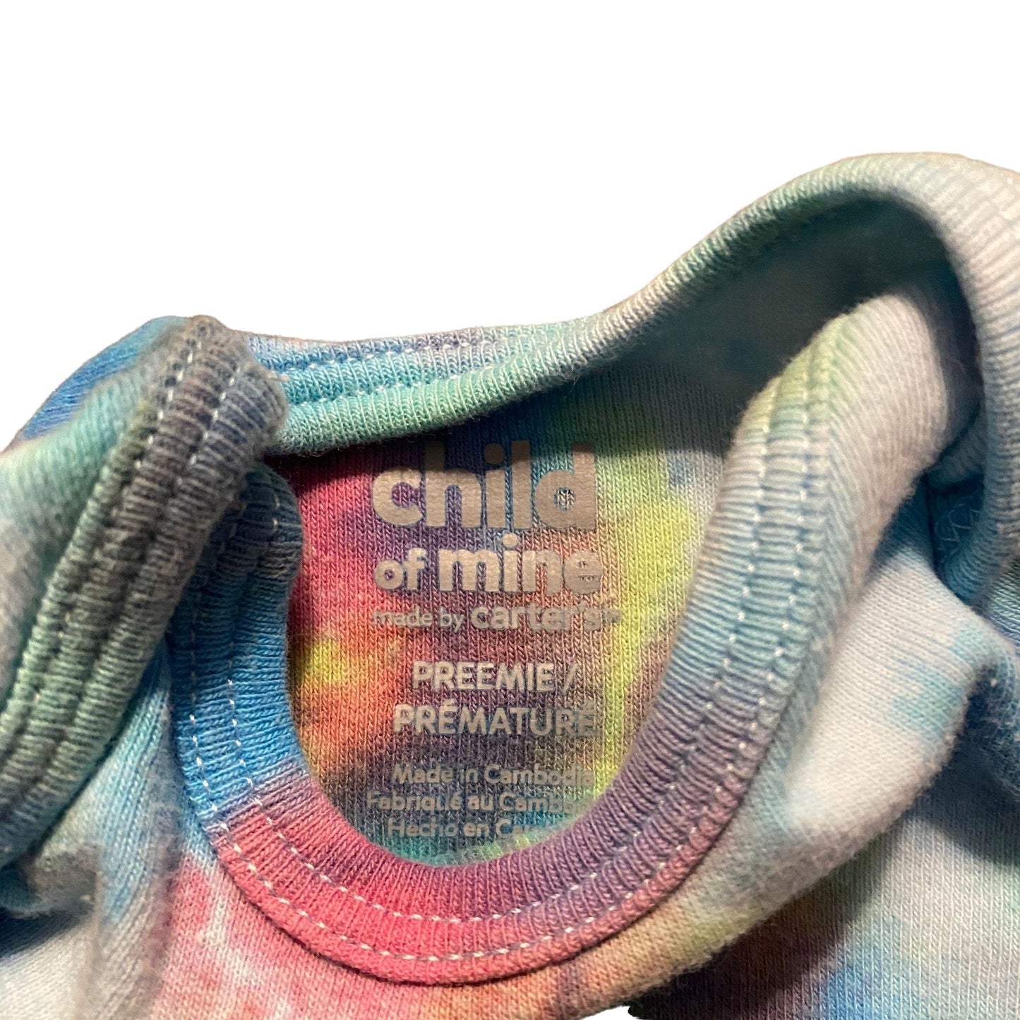 Unicorn Spiral Tie Dye Onesie || Preemie, Upcycled ♻️