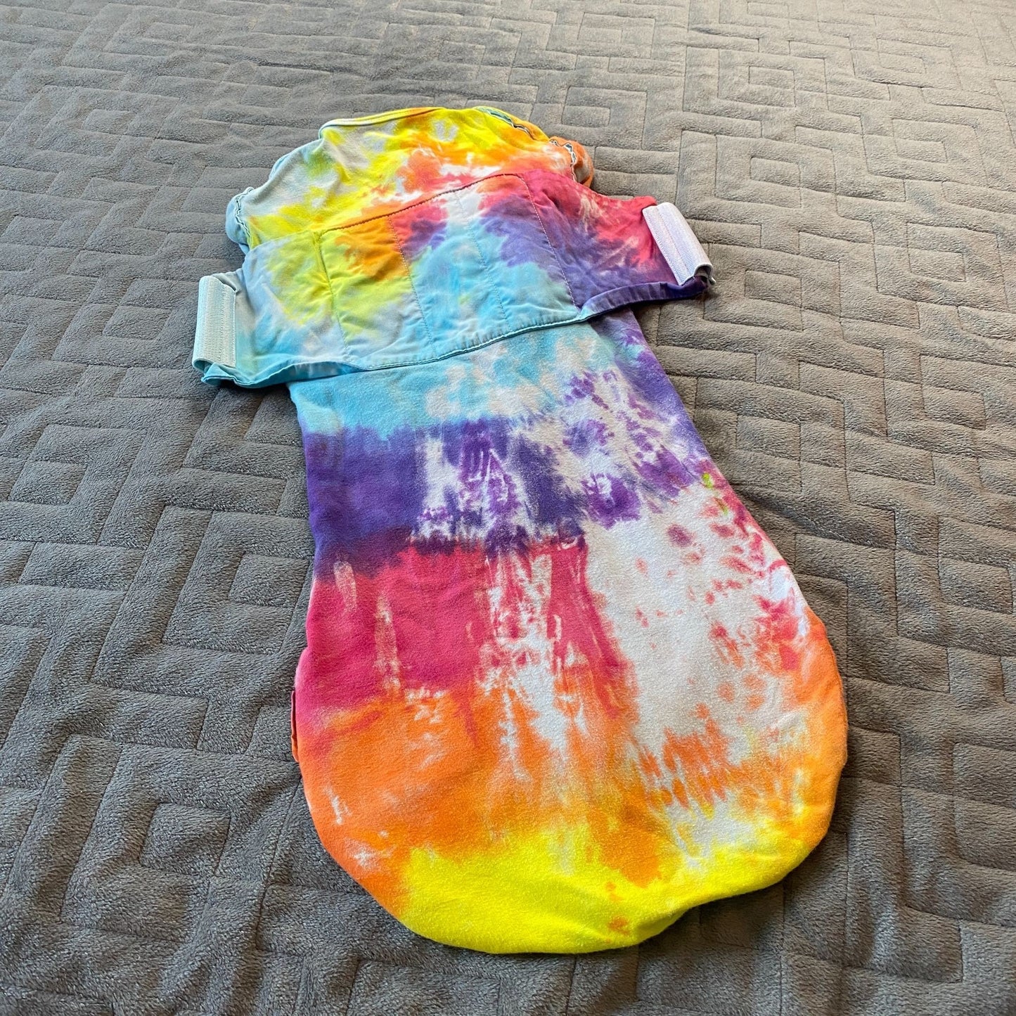 Tie Dyed Snoo Swaddler || Large, Upcycled ♻️