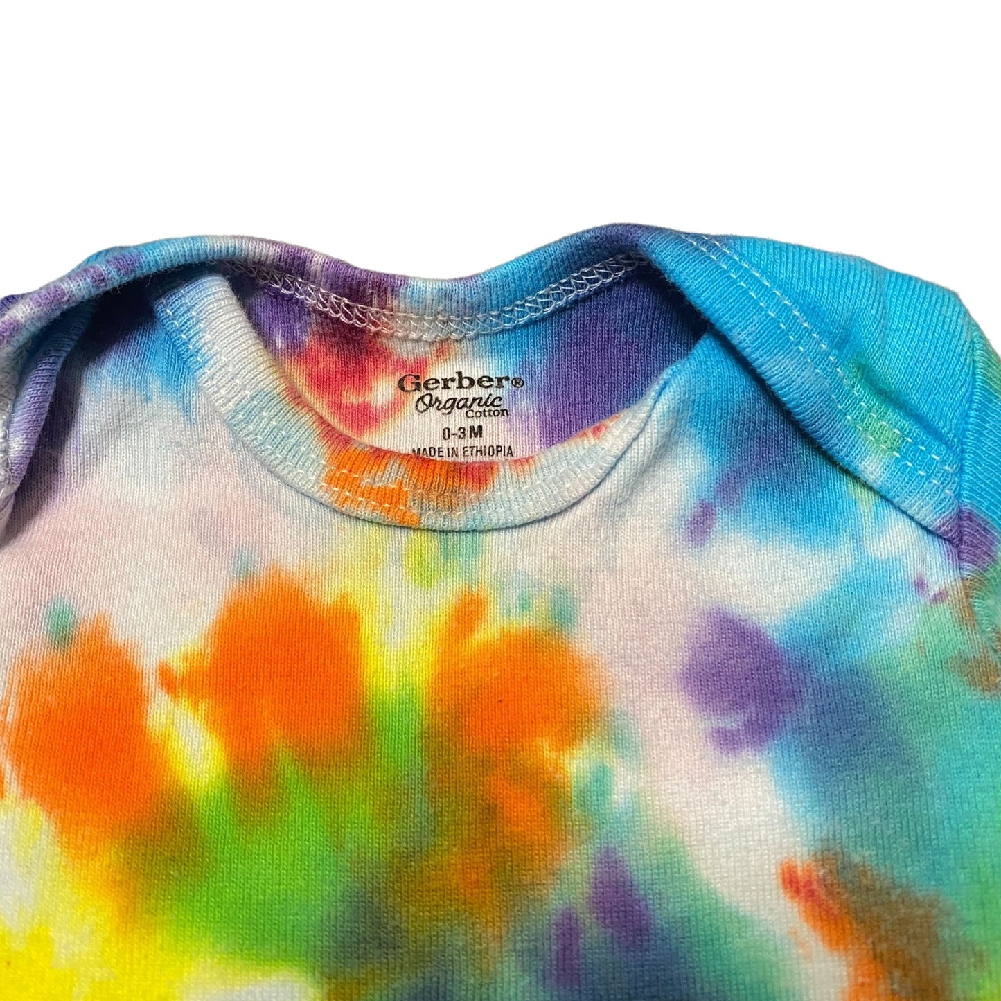 Rainbow Spiral Tie Dye Baby Bodysuit || 0-3 Months