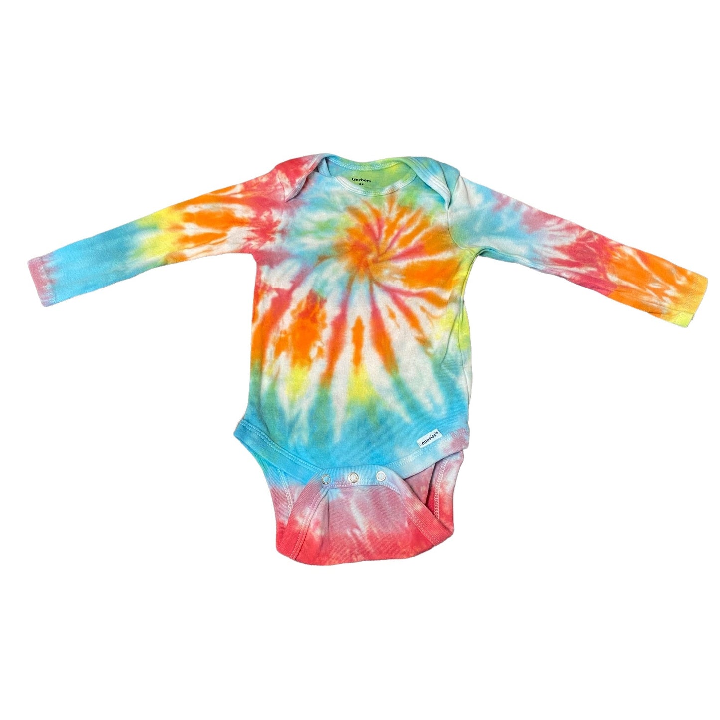 Rainbow Spiral Tie Dye Baby Bodysuit || 18 Months