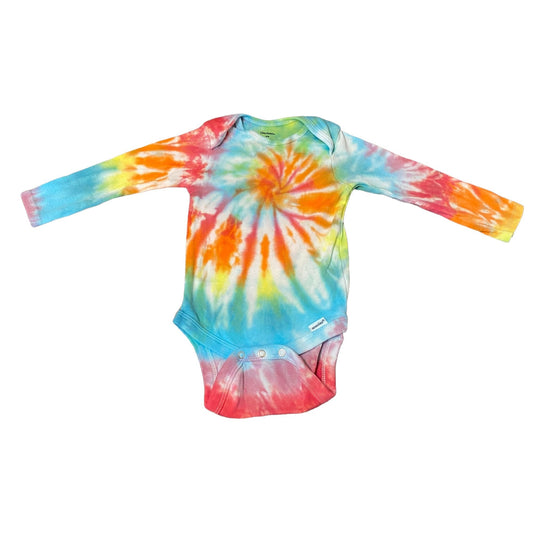 Rainbow Spiral Tie Dye Baby Bodysuit || 18 Months