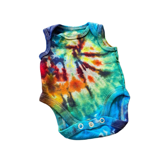 Rainbow Spiral Tie Dyed Bodysuit || Preemie