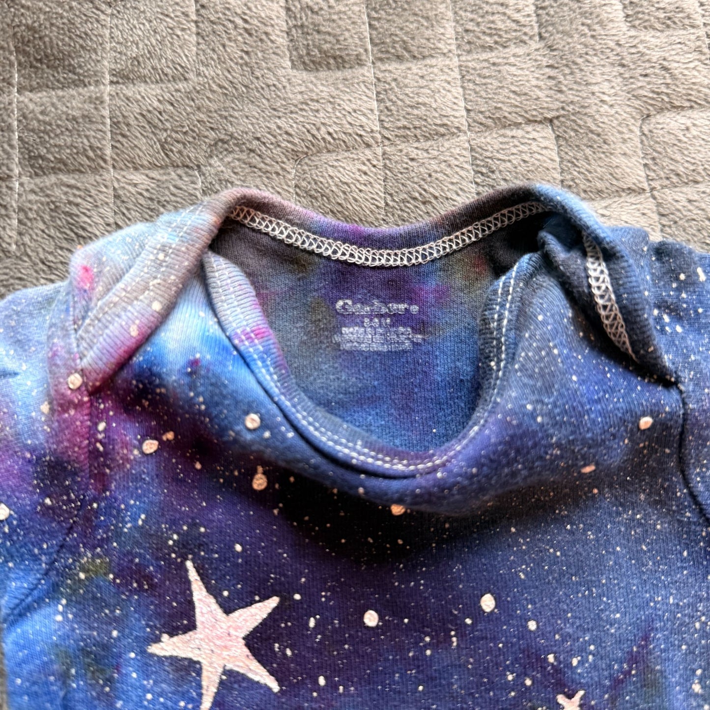 Galaxy Dyed Baby Onesie || 3-6 Months, Upcycled ♻️