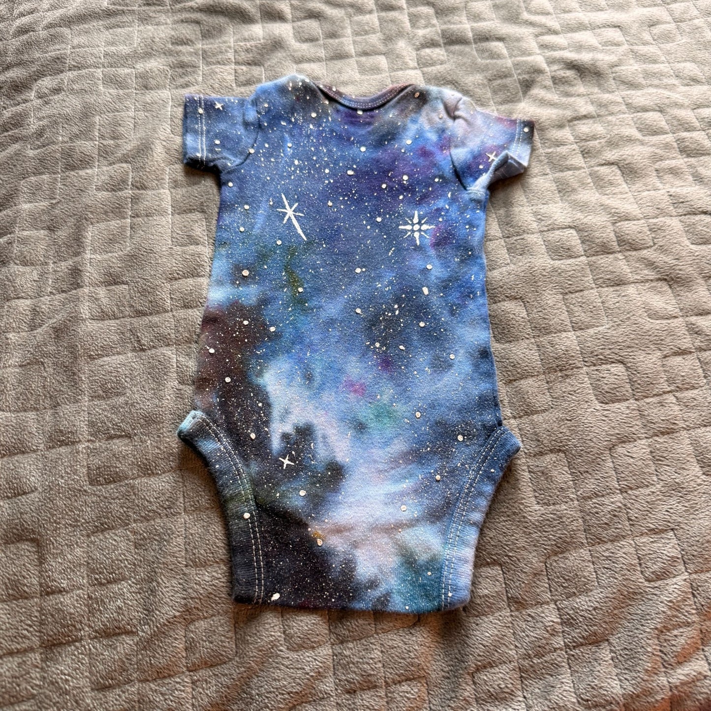 Galaxy Dyed Baby Onesie || 3-6 Months, Upcycled ♻️