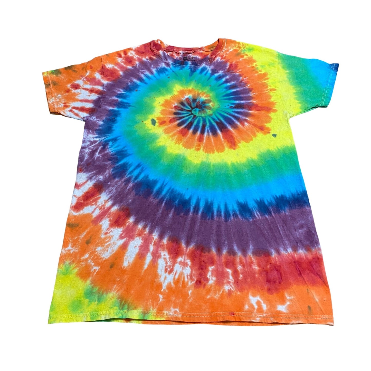 Rainbow Spiral Tie Dye Adult Tee || Medium