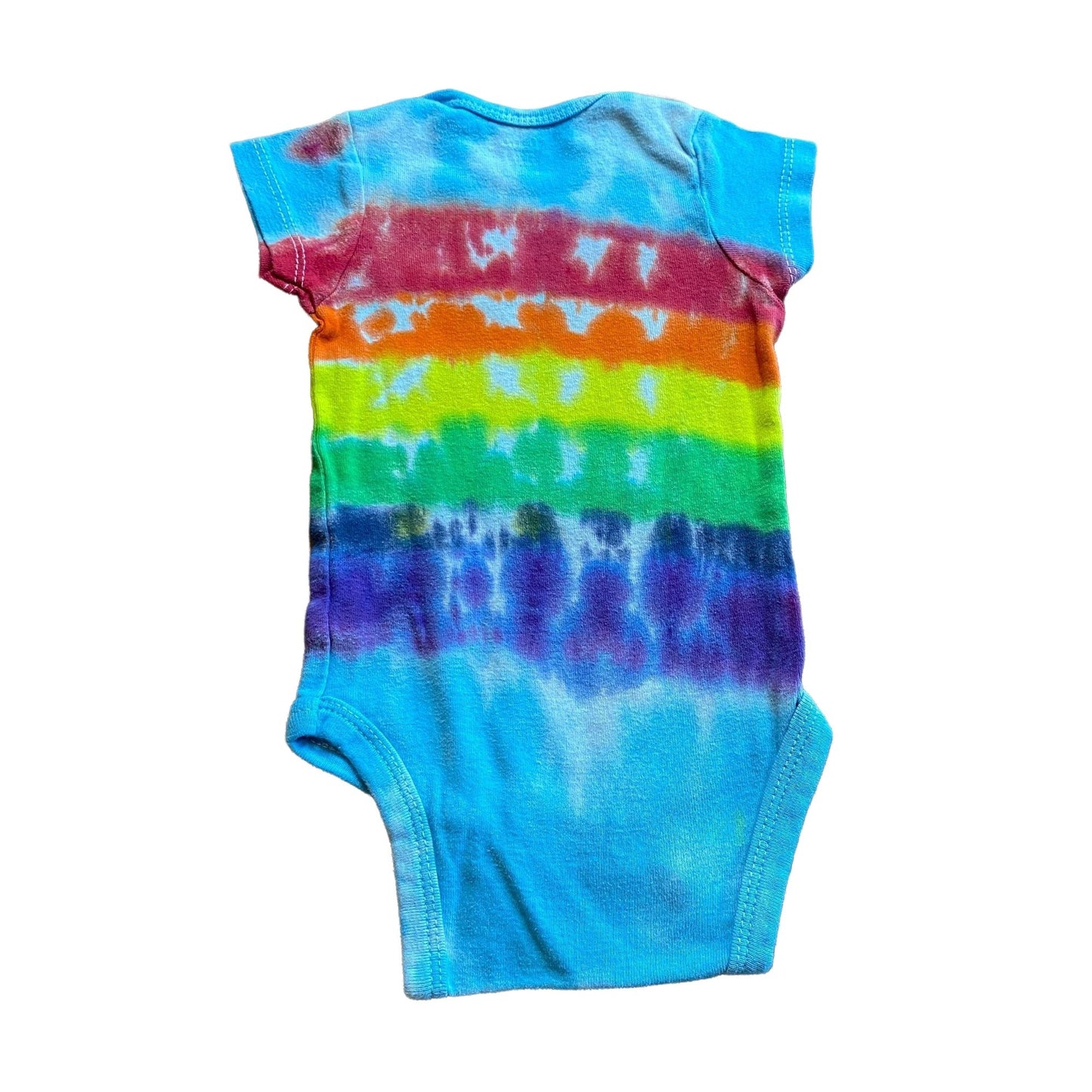 Rainbow Stripe Tie Dye Baby Bodysuit || 3-6 Months