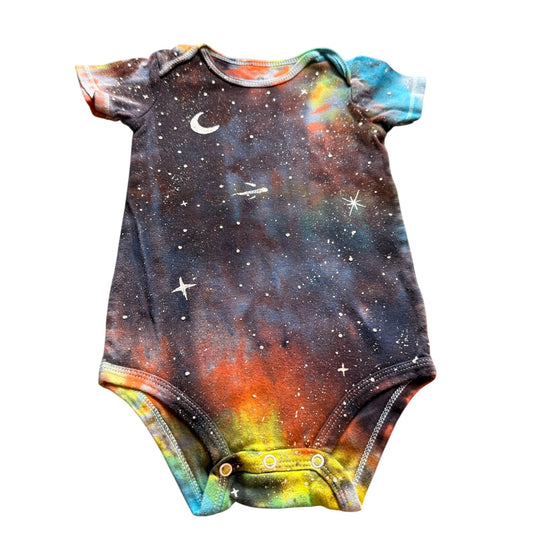 Galaxy Dyed Baby Onesie || 24 Months, Upcycled ♻️