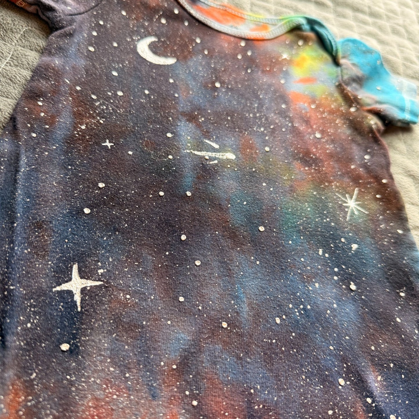 Galaxy Dyed Baby Onesie || 24 Months, Upcycled ♻️