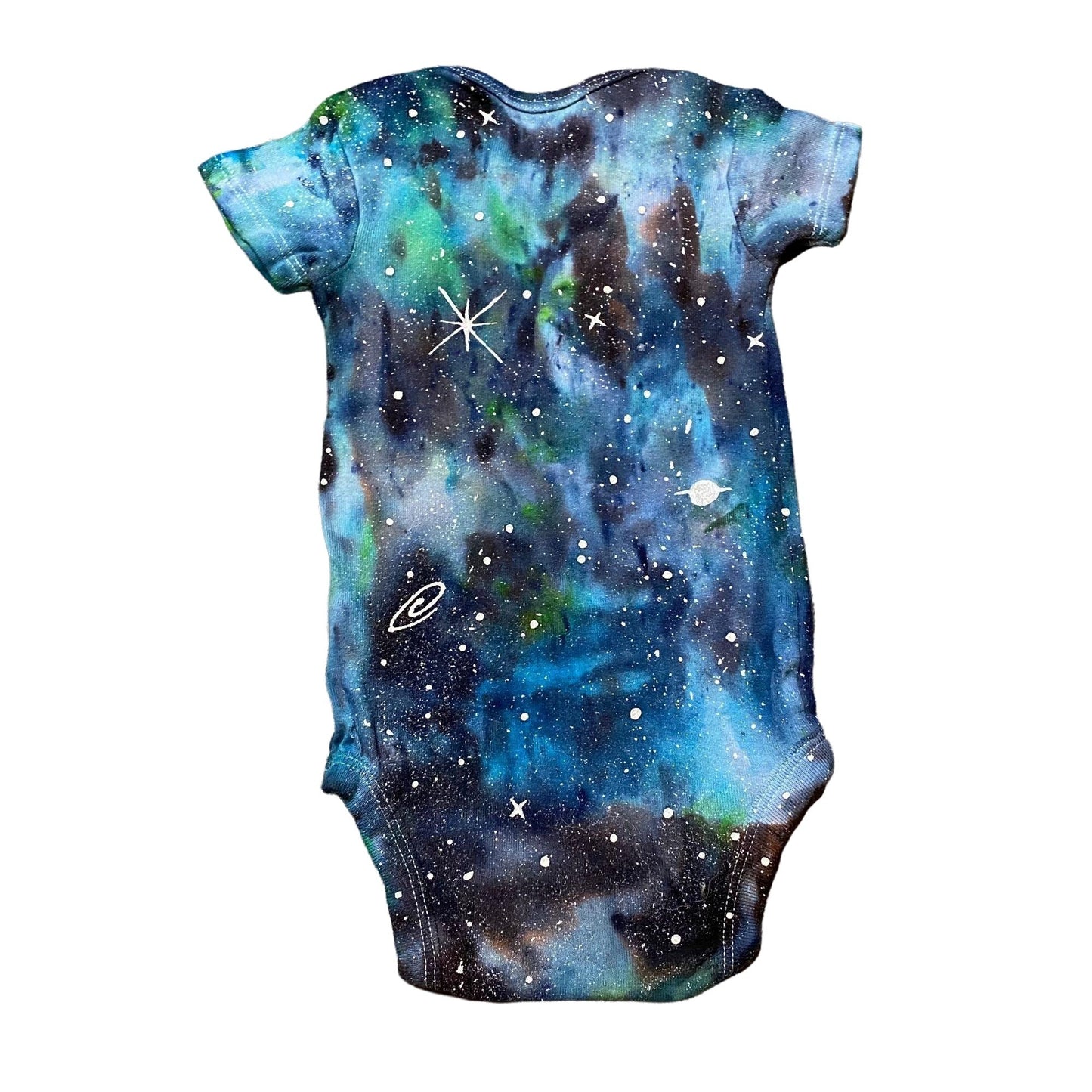 Galaxy Dyed Onesie || 3-6 Months, Upcycled ♻️