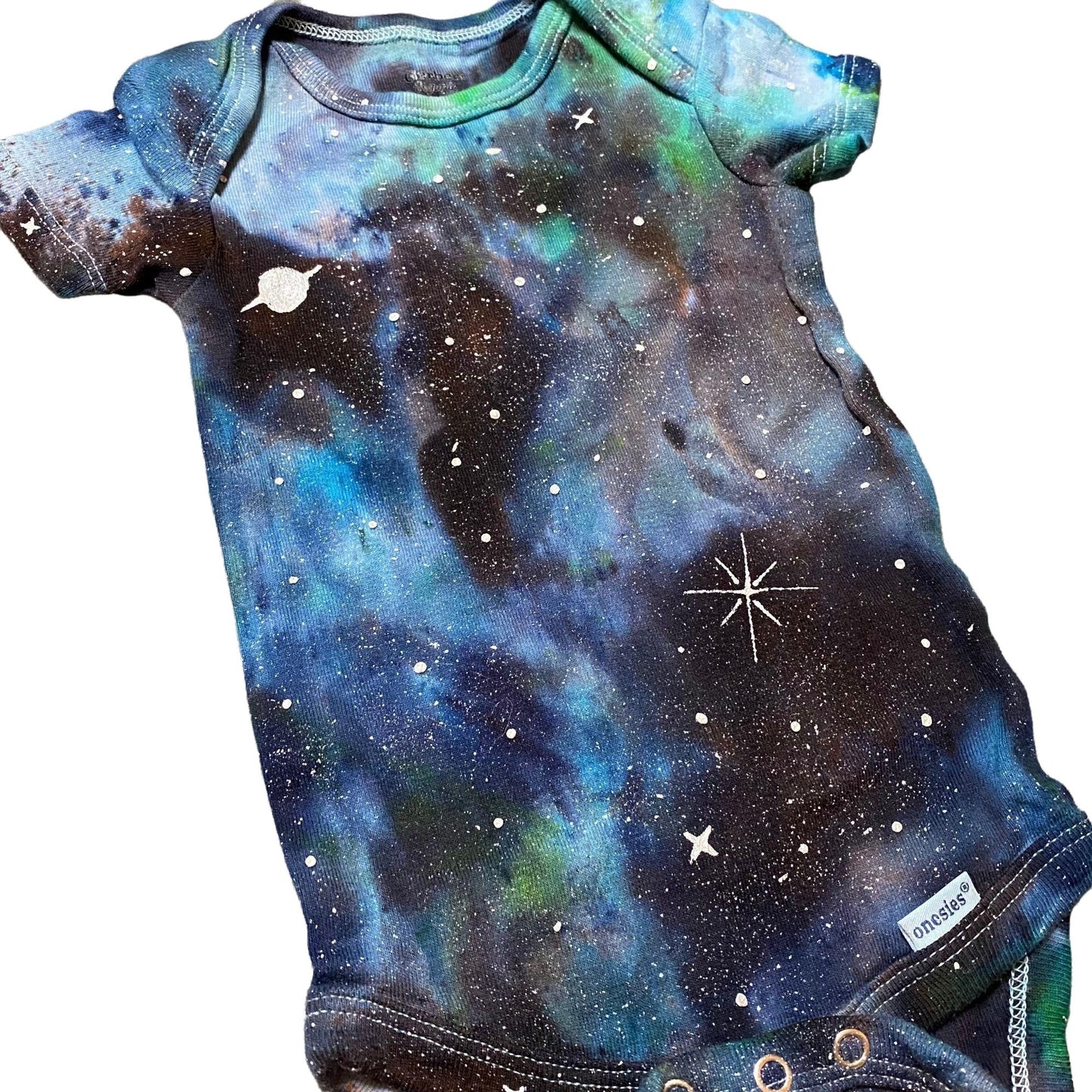 Galaxy Dyed Onesie || 3-6 Months, Upcycled ♻️