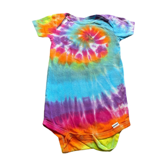Rainbow Spiral Tie Dye Baby Bodysuit || 4T