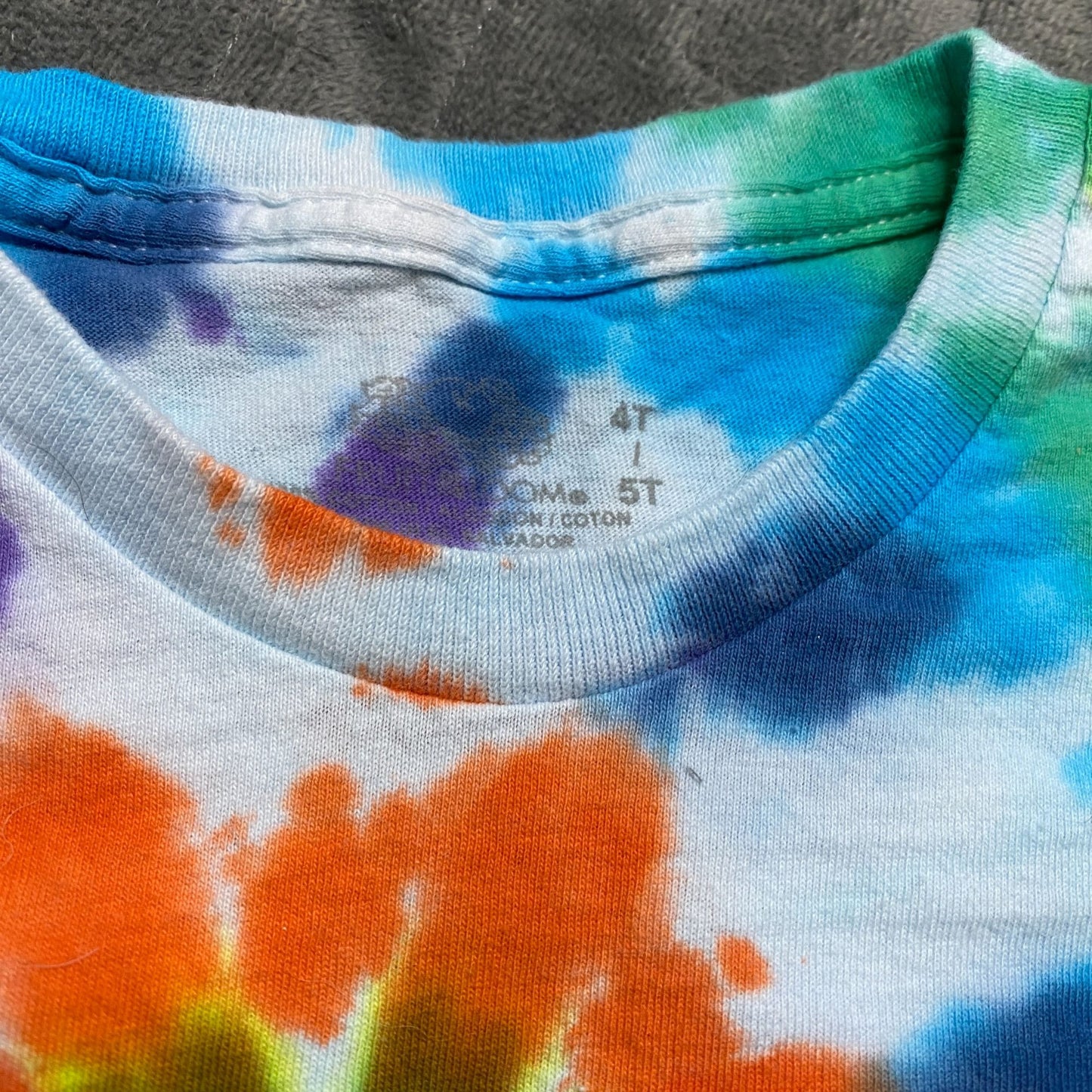 Rainbow Spiral Tie Dye Toddler Tee Shirt || 4T / 5T