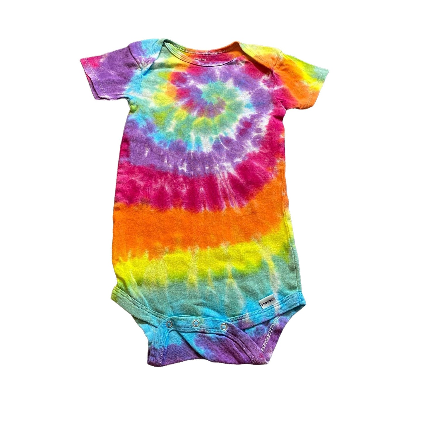 Rainbow Spiral Tie Dye Baby Bodysuit || 4T