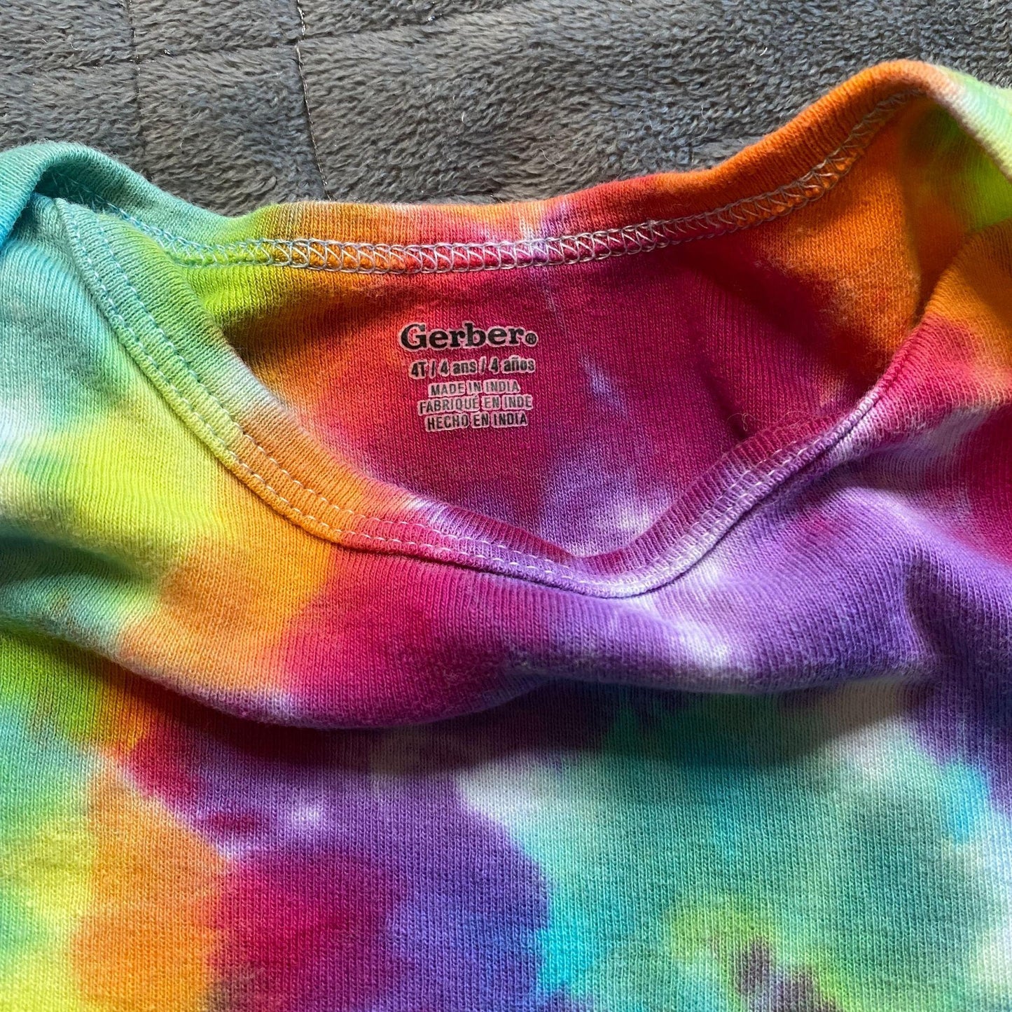 Rainbow Spiral Tie Dye Baby Bodysuit || 4T