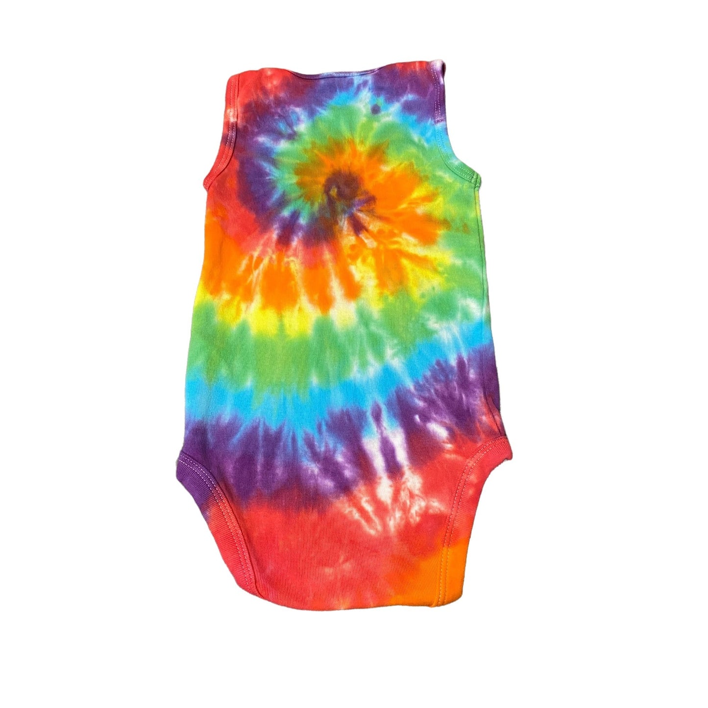 Rainbow Spiral Tie Dye Baby Bodysuit || 9 Months