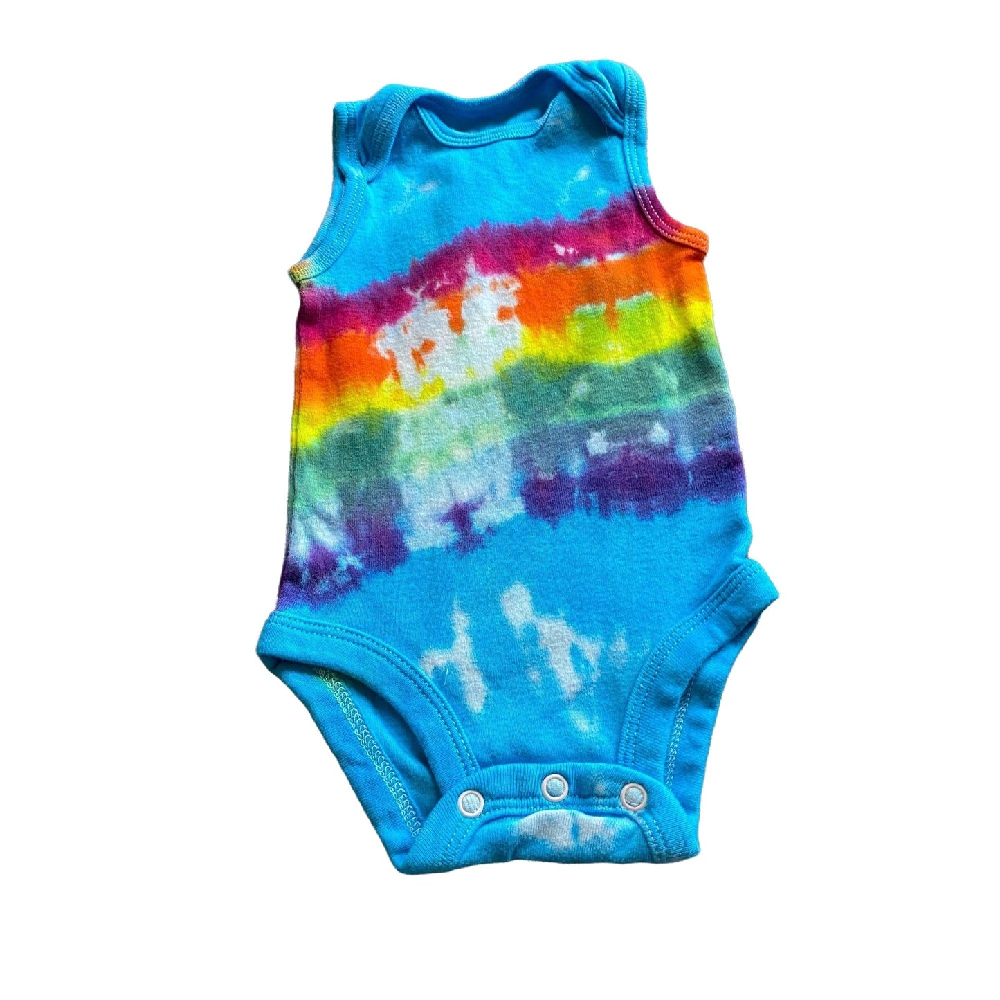 Rainbow Stripe Tie Dye Baby Bodysuit || 3M