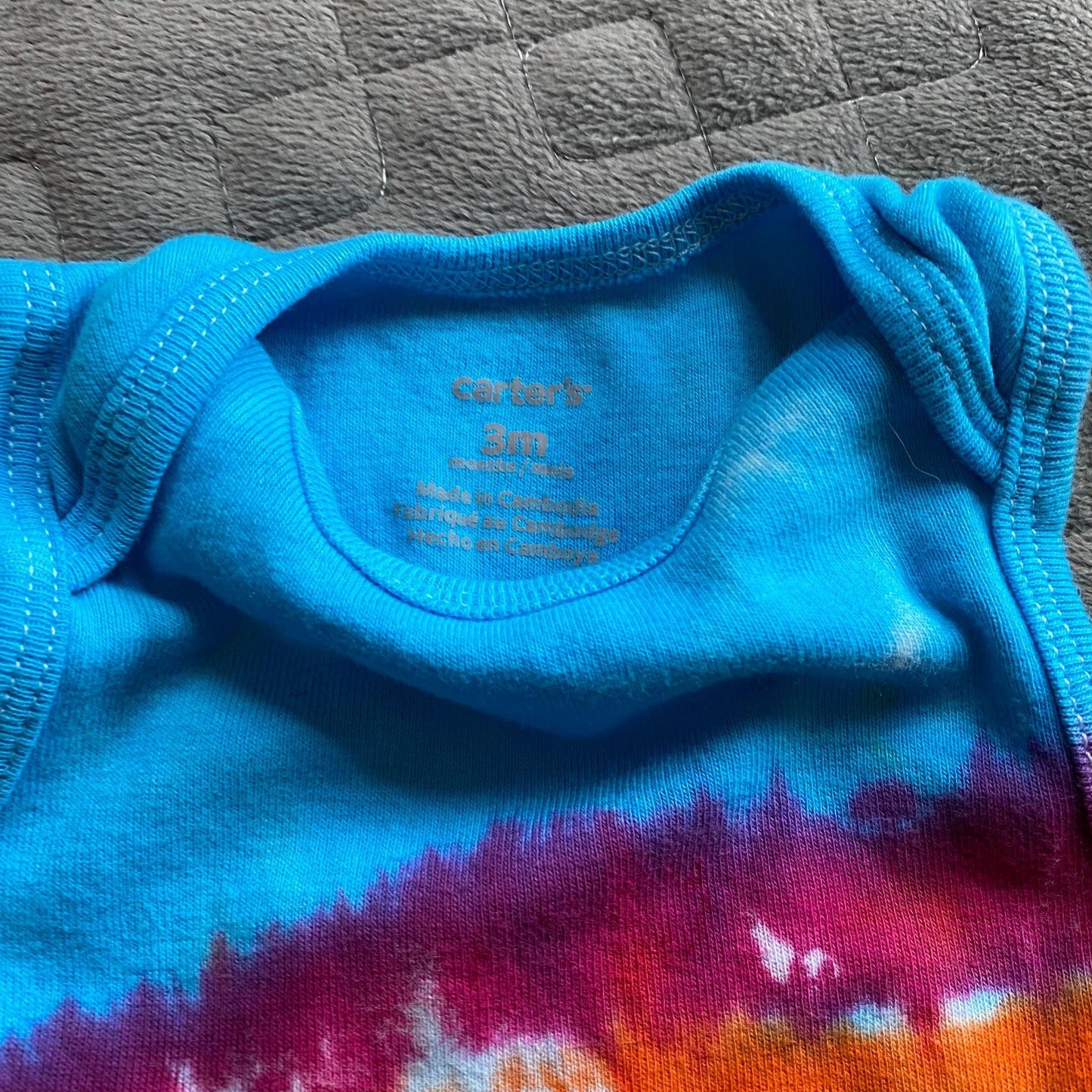 Rainbow Stripe Tie Dye Baby Bodysuit || 3M